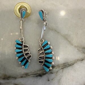 Elegant Sterling Silver and Turquoise Earrings